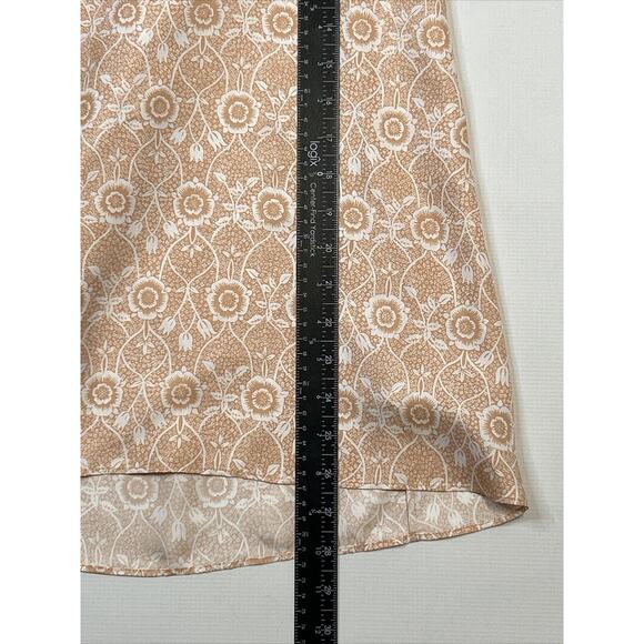 Helmut Lang Peach 100% Silk Ornamental Floral Tank Ladies Womens Med $320 - Picture 5 of 9